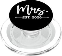 Mrs. Est. 2026 Just Married Promoted to Mr and Mrs Matching PopSockets PopGrip per MagSafe