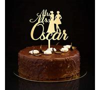 Mrs & Mrs Lesbian Wedding Cake Topper Personalizzato Nome Est Data Paese Lesbiche Due Spose Cake Topper Silhouette Due Donne Anniversario di Nozze Decorazioni Festa Donne Regali di Matrimonio Legno