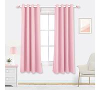 Mrs.Naturall Tende oscuranti per cameretta dei bambini, colore rosa confetto, isolate termicamente, blocca la luce, oscuranti, per camera da letto di ragazze e bambini, lunghezza 160 cm, 2 pannelli