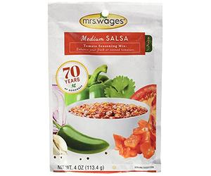 Mrs. Wages Medium Salsa Tomato Mix, 4-Ounce Packages (Pack of 6)