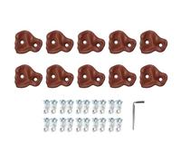 MRSTORY L'arrampicata su Roccia Tiene la Mano Comoda e Comoda Sentendo a Parete da Roccia per Bambini per Esterni per Esterni Adulti 10pcs Cm (Marrone)