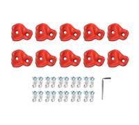 MRSTORY L'arrampicata su Roccia Tiene la Mano Comoda e Comoda Sentendo a Parete da Roccia per Bambini per Esterni per Esterni Adulti 10pcs Cm (Rosso)