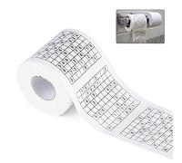 MRSTORY Materiale della Polpa di Legno Novità Sudoku Stampato Wat Wilet Numero Divertente Numero di Puzzle Sudoku Game Morbido Comodo Bianco 130 G/rotolo (Come mostrato)