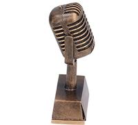 MRSTORY Music Award Trophy Resina Sintetica DECORATIVA Microfono Decorativo Ornamento da Tavolo per la Competizione di Canti Domestiche e Premi per Feste