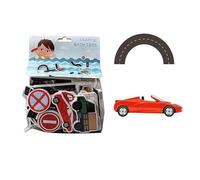 MRSTORY Puzzle da Bagno in Schiuma Educativo Fai da Te per Bambini e Bambine, Giocattolo Acquatico per L'apprendimento Precoce (Pista automobilistica)