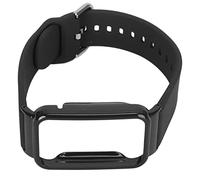 MRSTORY Silicone Watch Watch Band Band Bancontective Bumper Case MI Band 7 Pro Integrated Design Gym Fitness Running Office Office Work Bright Color (Nero con custodia nera)