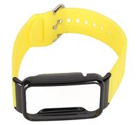 MRSTORY Silicone Watch Watch Band Band Bancontective Bumper Case MI Band 7 Pro Integrated Design Gym Fitness Running Office Office Work Bright Color (Giallo + guscio nero)