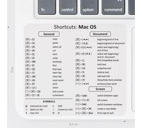 MrTKBooker Adesivo per Mac OS | Scorciatoie trasparenti inglesi 8,5 x 8 cm