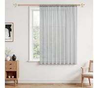 MRTREES Tende Cameretta Voile Grigio Chiaro Tende a Finestra per Interni 1 Pezzo con Tasca per Asta 200x160 cm (L x A), Tende per Interni Moderne Trasparente Leggere ed Eleganti per Soggiorno