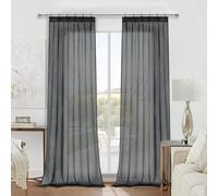 MRTREES tende con fettuccia per binario trasparente tende salotto moderne 2 pezzi soggiorno eleganti 140 x245 cm, Tre metodi di utilizzo