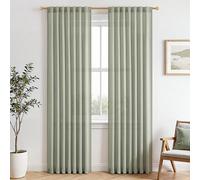MRTREES Tende Lino Semitrasparenti per Interni Verde Salvia Camera da Letto Soggiorno Moderne 2 Pezzi 140x225 cm Tenda Salotto Bellissime Tende Cucina Porta Finestra con Passanti Nascosti