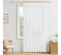 MRTREES Tende Trasparente Grigie Moderne Tenda con Ganci per Binario Trasparente Tende Salotto Moderne Soggiorno Eleganti 200x225cm (LxA) Tre Metodi di Utilizzo, 1 Pezzi