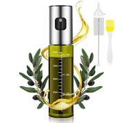 MRUN BONE Spruzzatore per olio da cucina, protezione dai raggi UV, bombola spray per olio e olio, bottiglia per olio da cucina, friggitrice ad aria calda, con scala e imbuto, spray per olio e aceto