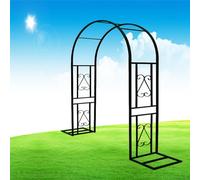 MRVAKDYDI Arco da giardino Arco in acciaio Cornice Ornamento, Arco da sposa Perfetto per Cerimonie e decorazione da giardino - Supporto per piante rampicanti(340 x 230 x 40 cm)