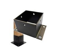 MRVAKDYDI Base per Pali di Recinzione con Viti, Base for palo, Flangia for Pavimento, Ancoraggio for Colonna, Nero, Diverse Dimensioni for terrazza, pergola, Cassetta Postale(85x85x80mm)