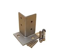 MRVAKDYDI Base per Pali di Recinzione con Viti, Supporto for Recinzione Regolabile con Base in Acciaio Inossidabile, 1-10 Pezzi for ringhiera del Ponte, pergolato(Short Screws,9 PCS)