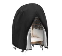 MRVAKDYDI Coperture per mobili da Giardino a cubo, Fodera for Sedia Egg 420D Impermeabile Oxford con Cerniera Antivento Nera, Dimensioni Multiple(95x101x112cm)