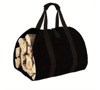 MRVAKDYDI Grande Borsa per trasportare Legna da ardere, Borsa Porta Legna da ardere in Tela, Porta Legna da ardere, Accessori for caminetti,(Black)