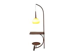 MRVAKDYDI Lampada da Terra Spazzolata, Lampada da Terra a LED 50x25x165 cm con tavolino e Lampadina a 3 Colori