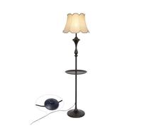 MRVAKDYDI Lampada da Terra Spazzolata, Lampada da Terra a LED Tavolino con Vassoio Multicolor 30x158cm(Beige)