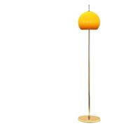 MRVAKDYDI Lampada da Terra Spazzolata, Lampada da Terra Moderna di metà secolo cromata con Paralume a Cupola in Vetro Multicolore dimmerabile(Orange,Stepless dimming)