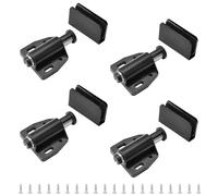 MRVAKDYDI L'armadio con serratura magnetica， Chiusure magnetiche for porte in vetro, morsetti regolabili for mobili, adatti for porte in vetro a oscillazione libera da 3-6 mm(Black,Single Door)