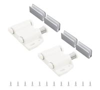 MRVAKDYDI L'armadio con serratura magnetica， Chiusure magnetiche for porte in vetro, morsetti regolabili for mobili, adatti for porte in vetro a oscillazione libera da 3-6 mm(Whitesilver,Double Door)