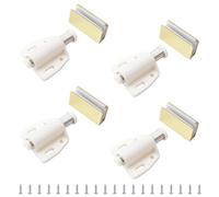 MRVAKDYDI L'armadio con serratura magnetica， Chiusure magnetiche for porte in vetro, morsetti regolabili for mobili, adatti for porte in vetro a oscillazione libera da 3-6 mm(Whitegold,Single Door)