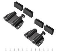 MRVAKDYDI L'armadio con serratura magnetica， Chiusure magnetiche for porte in vetro, morsetti regolabili for mobili, adatti for porte in vetro a oscillazione libera da 3-6 mm(Black,Double Door)