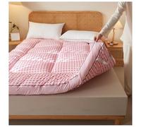MRVAKDYDI Materasso giapponese da pavimento, Materasso da pavimento giapponese Tatami Futon multicolore, diverse misure(Pink Plaid,120x200cm)