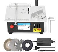 MRVAKDYDI Mini tornio per Legno, Mini Sega da Tavolo da 96 W, 5000 Giri/min, 7 velocità, DC24V, Lega di Alluminio, Acciaio, Taglio di Legno, Metallo e plastica