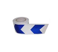 MRVAKDYDI Nastro Riflettente Impermeabile per Esterni, Nastro Riflettente in PVC Multicolore 10 cm x 25 m (1 Rotolo)(White Blue)