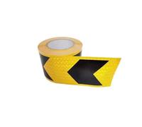 MRVAKDYDI Nastro Riflettente Impermeabile per Esterni, Nastro Riflettente in PVC Multicolore 10 cm x 25 m (1 Rotolo)(Yellow Black)