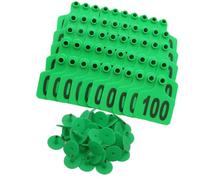 MRVAKDYDI Numero di identificazione in plastica per bovini, 100 Pezzi di Grandi Etichette Auricolari in plastica for Bestiame Adatte(Green,701-800)