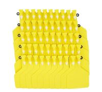 MRVAKDYDI Numero di identificazione in plastica per bovini, Etichette Auricolari in TPU di Grandi Dimensioni in plastica monoblocco for l'identificazione del Bestiame(Yellow)