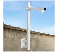 MRVAKDYDI Palo per telecamere a Circuito Chiuso, Galvanized Steel Security Camera Bracket 0.5-2.3m Tall PTZ Dome Pole Outdoor Surveillance(Bracket a,1m Tall)