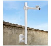 MRVAKDYDI Palo per telecamere a Circuito Chiuso, Galvanized Steel Security Camera Bracket 0.5-2.3m Tall PTZ Dome Pole Outdoor Surveillance(Bracket B,1.2m Tall)