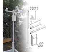 MRVAKDYDI Palo per telecamere a Circuito Chiuso, Outdoor Security Camera And Solar Light Pole, White, Multiple Sizes(500cm Tall)
