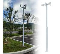 MRVAKDYDI Palo per telecamere a Circuito Chiuso, Outdoor Security Camera Pole Mount, Black, White, Multiple Sizes, 1 Pack(White,2.5m (8.2ft))