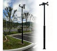 MRVAKDYDI Palo per telecamere a Circuito Chiuso, Outdoor Security Camera Pole Mount, Black, White, Multiple Sizes, 1 Pack(Black,3.5m (11.5ft))