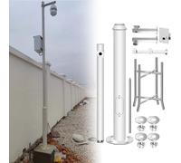 MRVAKDYDI Palo per telecamere a Circuito Chiuso, Outdoor Security Camera Pole Mount Kit White 200-600cm 1 Pack(550cm (3 Sections) H)