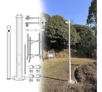 MRVAKDYDI Palo per telecamere a Circuito Chiuso, Outdoor Security Camera Pole Mount with Junction Box And Wire Hole White Multiple Sizes(400cm (3 Sections) H)