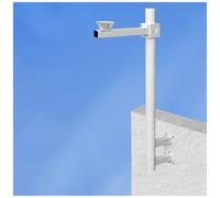 MRVAKDYDI Palo per telecamere a Circuito Chiuso, Wall Mount Security Camera Pole, 0.5-2.3m High, Galvanized Steel, Lightning Rod, Brackets(Bracket a,1m High)