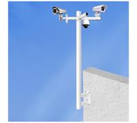 MRVAKDYDI Palo per telecamere a Circuito Chiuso, Wall Mount Security Camera Pole, Galvanized Steel, 0.5m-2.4m High(Bracket D,1.2m High)