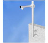 MRVAKDYDI Palo per telecamere a Circuito Chiuso, Wall Mount Security Camera Pole, Galvanized Steel, 0.5m-2.4m High(Bracket B,2.3m High)