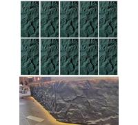 MRVAKDYDI Pannelli murali Decorativi 3D, 3D Faux Stone Wall Cladding Panels PU Multicolor Wainscoting 120x60 cm Indoor Outdoor(Green)