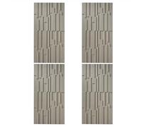 MRVAKDYDI Pannelli murali Decorativi 3D, 3D PU Wall Panels Waterproof Wood Grain Texture DIY for TV & Bathroom Multicolor 2-10pcs(Light Gray,4PCS)