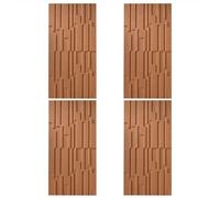 MRVAKDYDI Pannelli murali Decorativi 3D, 3D PU Wall Panels Waterproof Wood Grain Texture DIY for TV & Bathroom Multicolor 2-10pcs(Yellow,4PCS)