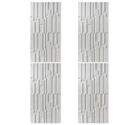 MRVAKDYDI Pannelli murali Decorativi 3D, 3D PU Wall Panels Waterproof Wood Grain Texture DIY for TV & Bathroom Multicolor 2-10pcs(White,4PCS)