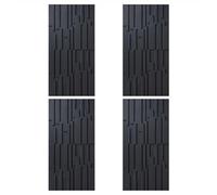 MRVAKDYDI Pannelli murali Decorativi 3D, 3D PU Wall Panels Waterproof Wood Grain Texture DIY for TV & Bathroom Multicolor 2-10pcs(Black,4PCS)